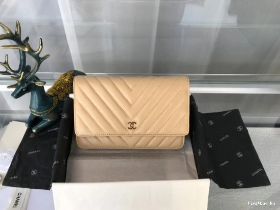 Firstbag Ru Silver Gold Bag CHANEL Hardware  Flap  With Lambskin 0716
